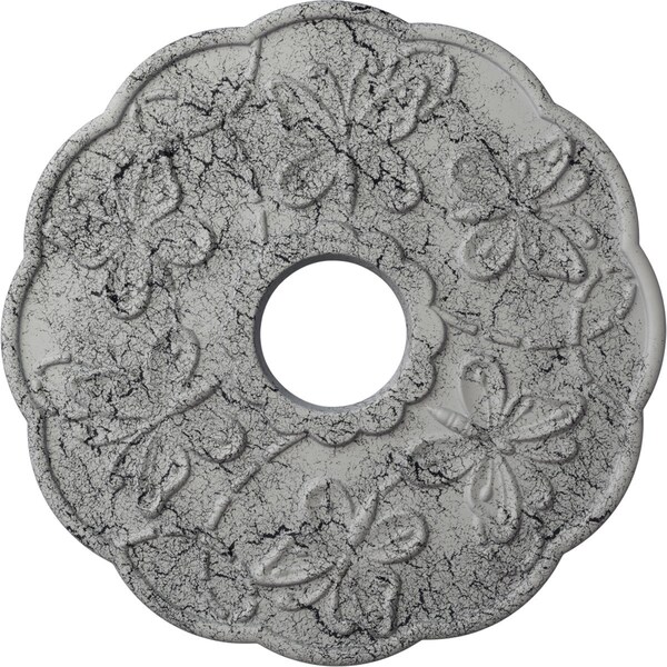 Ekena Millwork Terrones Butterfly Medallion (Canopies up to 3 7/8"), 17 7/8"OD x 3 7/8"ID x 1"P, Ultra Pure White CM17TSUWC - main